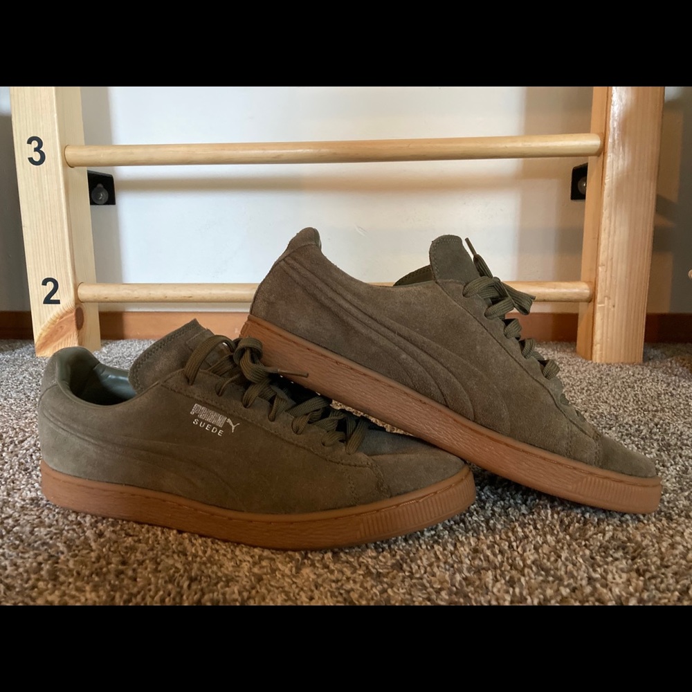 Puma Suede Olive Green Size 10